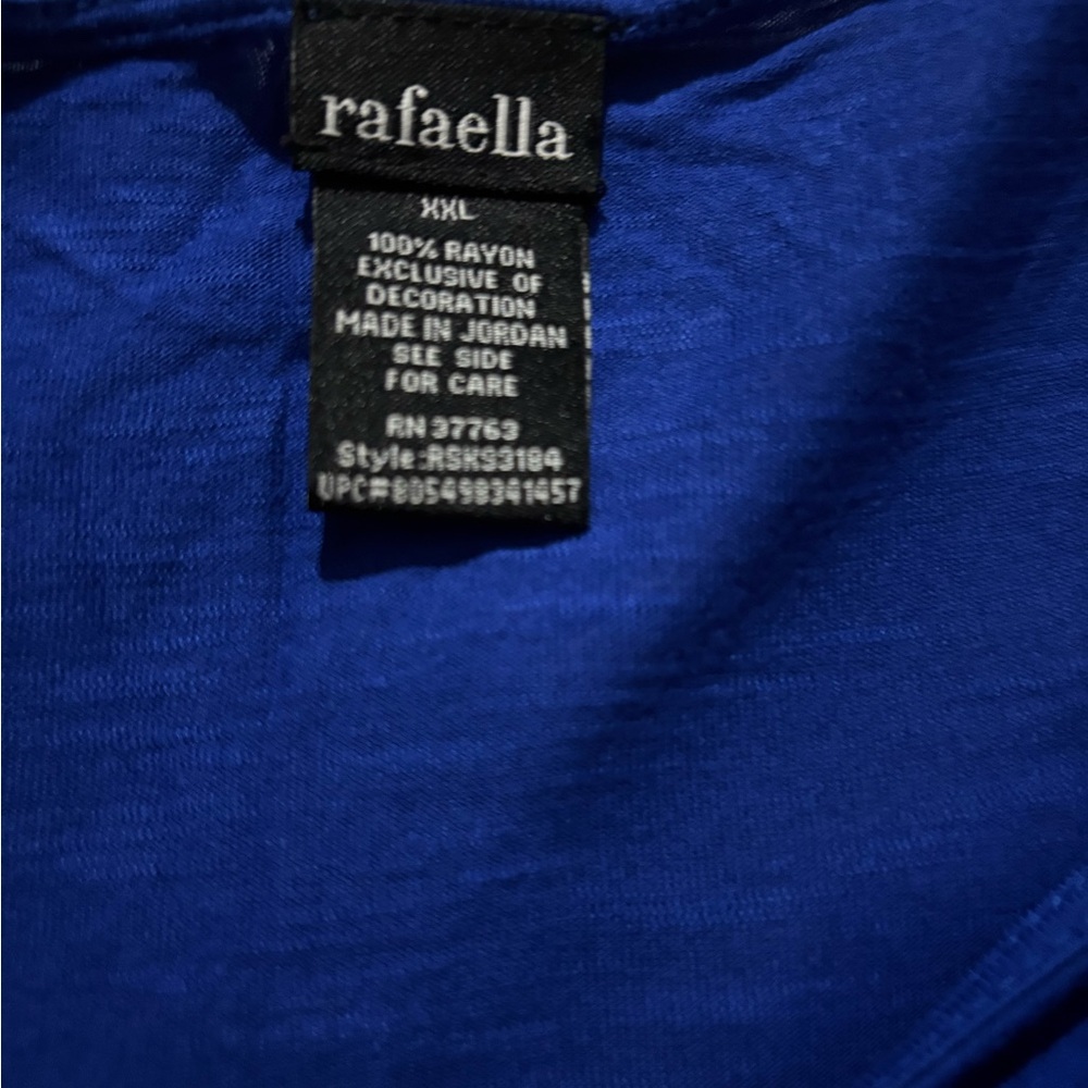 RAFFAELLO ROSSI Royal Blue Ruffle Blouse - Picture 14 of 14